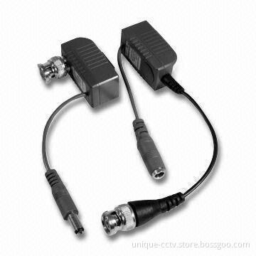 1-channel Passive Power/Video/Date PVD Video Transceiver with RJ45 UTP Port and Sized 43 x 20 x 2.1m
